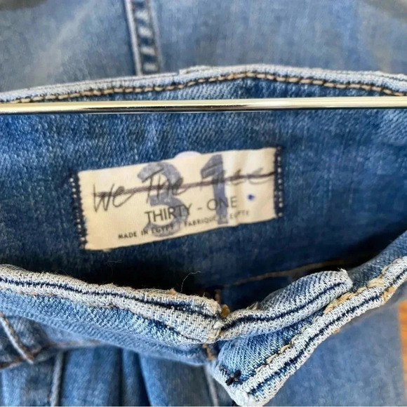 New Free People Jayde Flare Jeans We The Free Super High Rise in Indigo Blue - Picture 11 of 11
